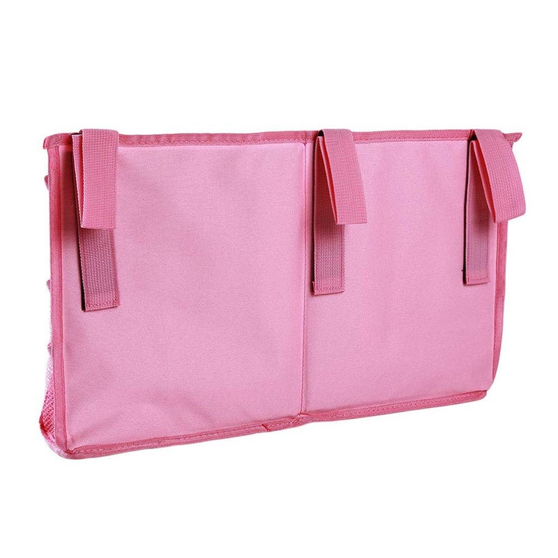 Sugaroom Bedside Storage Caddy, Bunk Bed Organizer Bed Storage Pocket Bedside Organizer Hanging Bed Storage Caddy for College Dorm Room, Hospital Bed Rails, Baby Bed, Camp (Pink) - Image 5